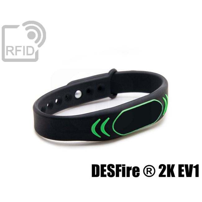 BR27C49 Braccialetti RFID silicone rilievo NFC ST25TV64K ISO 15693 thumbnail