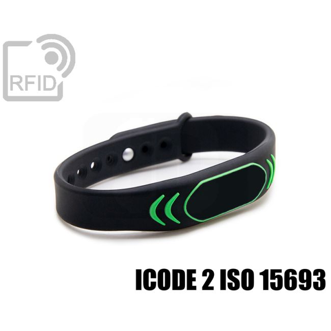 BR27C51 Braccialetti RFID silicone clip metallo ICode 2 iso 15693 swatch