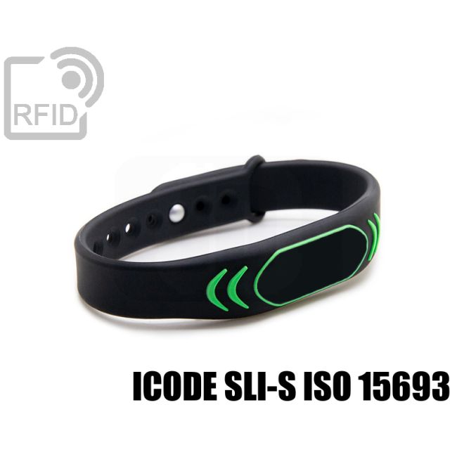 BR27C52 Braccialetti RFID silicone clip metallo ICode SLI-S iso 15693 swatch