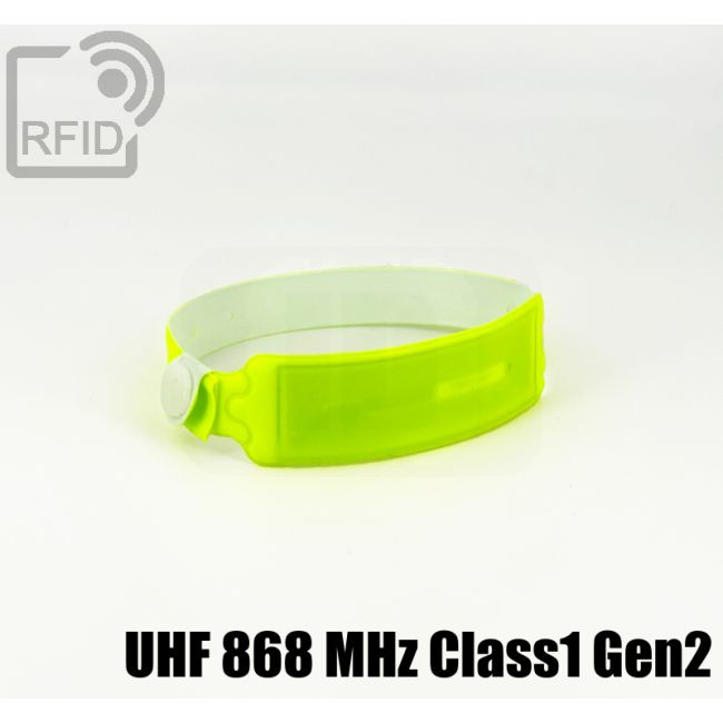 BR31C81 Braccialetti RFID monouso impermeabili UHF 868 MHz Class1 Gen2 thumbnail