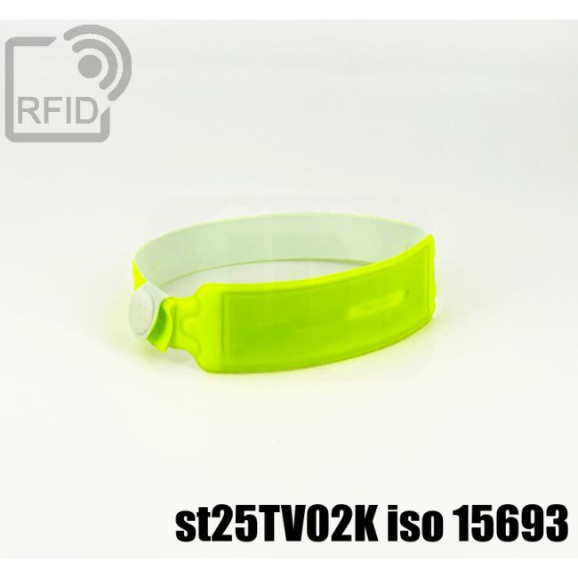 BR31C87 Braccialetti RFID monouso impermeabili NFC st25TV02K iso 15693 thumbnail