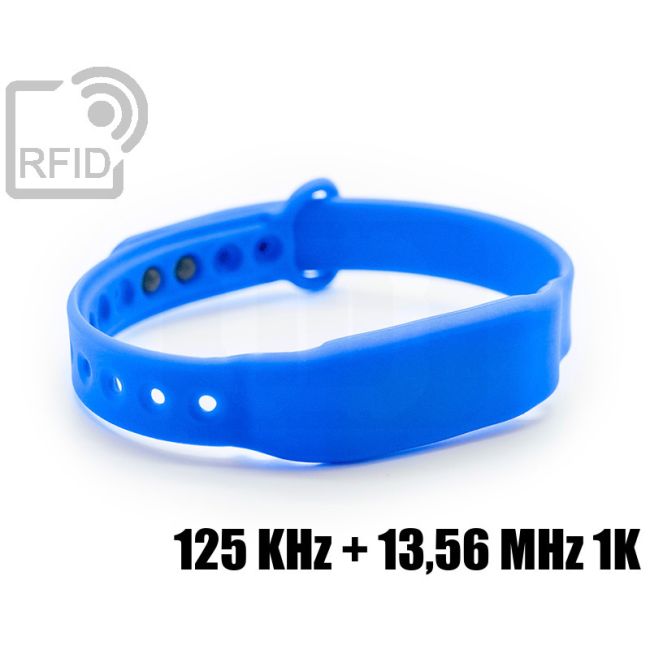 BR32D01 Braccialetti RFID silicone slim clip 125 KHz + 13