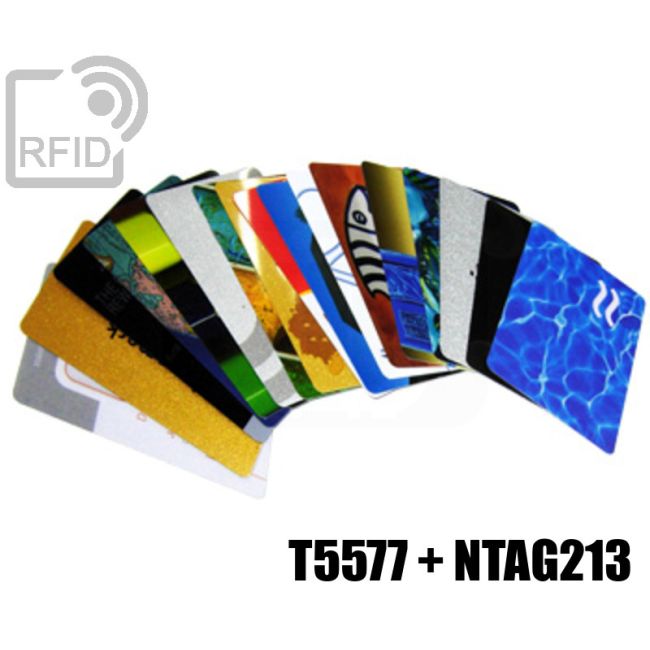 CD02D05 Tessere stampate doppio triplo chip NFC T5577 + NTAG213 thumbnail