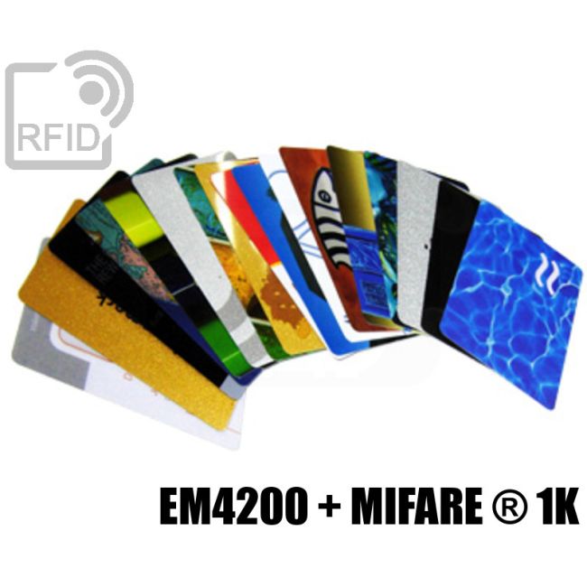 CD02D07 Tessere stampate doppio triplo chip EM4200 + Mifare ® 1K thumbnail