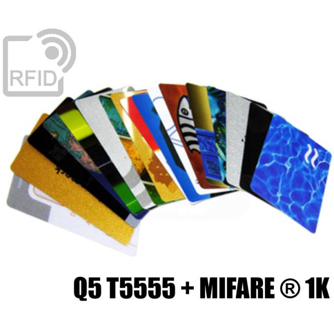 CD02D26 Tessere stampate doppio triplo chip Q5 T5555 + Mifare ® 1K thumbnail