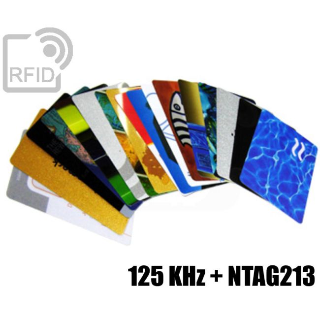 CD02D27 Tessere stampate doppio triplo chip NFC 125 KHz + ntag213 thumbnail