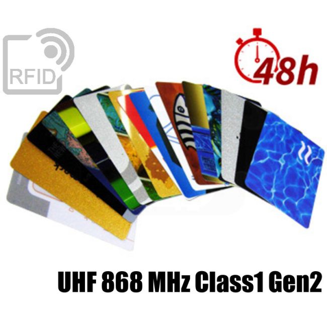 CR03C81 Tessere card stampa 48H RFID UHF 868 MHz Class1 Gen2 thumbnail