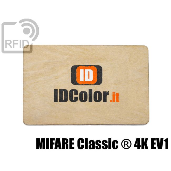 CR04C09 Tessere in legno personalizzate RFID Mifare Classic ® 4K Ev1 thumbnail