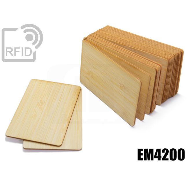 CR05C02 Tessere card in legno RFID EM4200 thumbnail