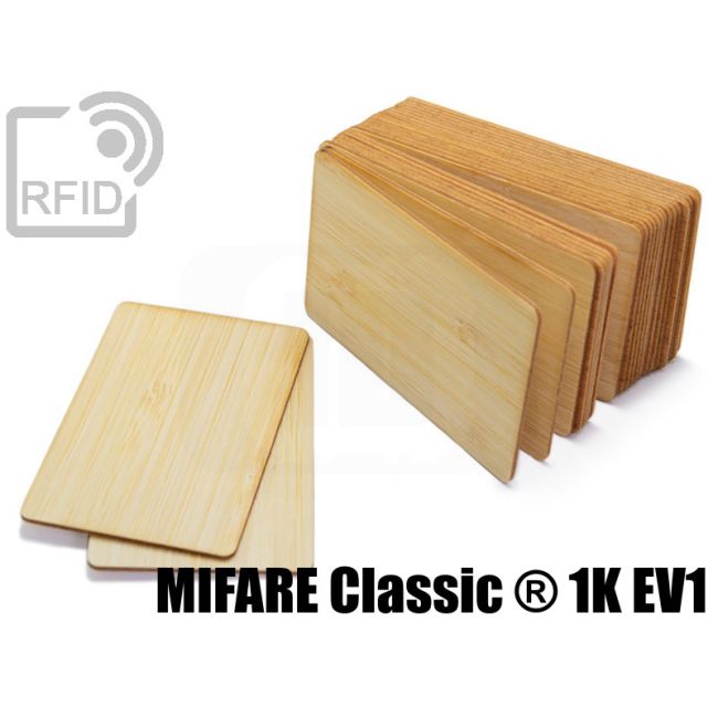 CR05C08 Tessere card in legno RFID Mifare Classic ® 1K Ev1 thumbnail