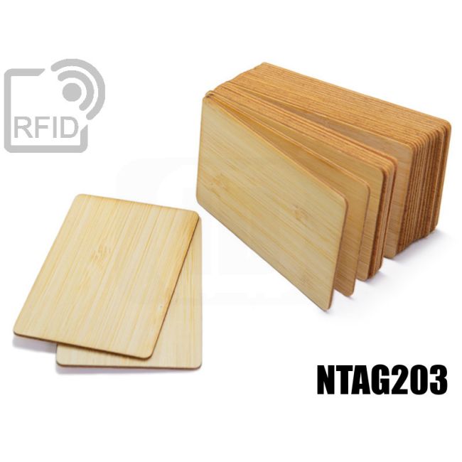 CR05C35 Tessere card in legno RFID NFC Ntag203 thumbnail