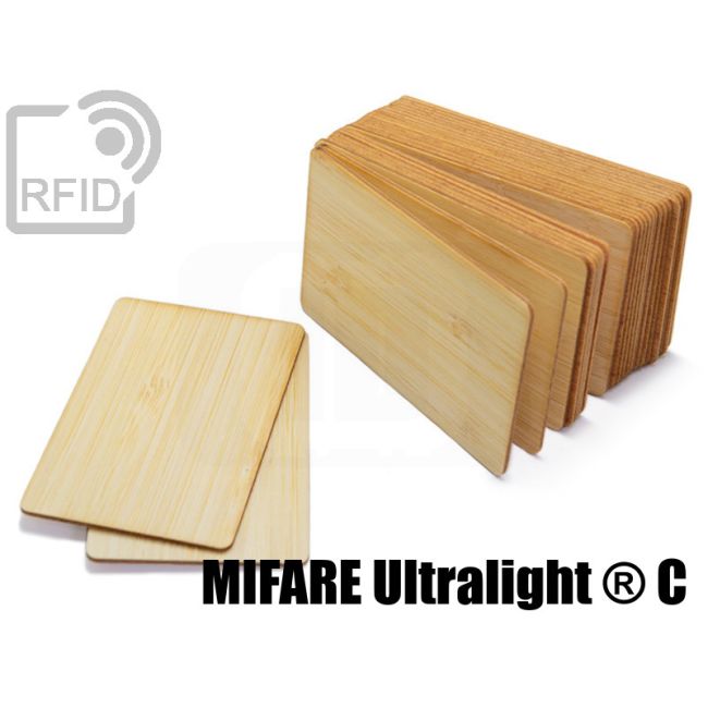 CR05C47 Tessere card in legno RFID NFC Mifare Ultralight ® C thumbnail