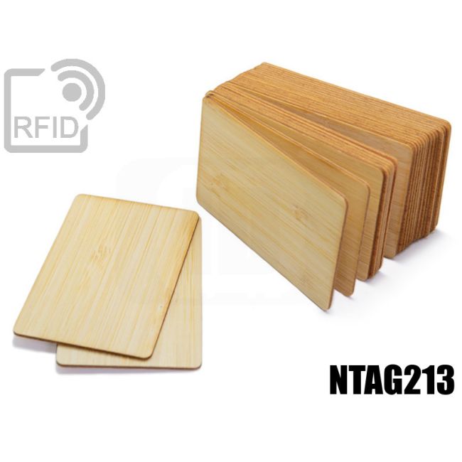 CR05C67 Tessere card in legno RFID NFC ntag213 thumbnail