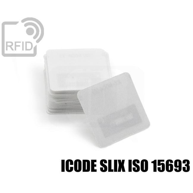 EC04C53 Cartellini 25 x 25 mm nylon ICode SLIX iso 15693 thumbnail