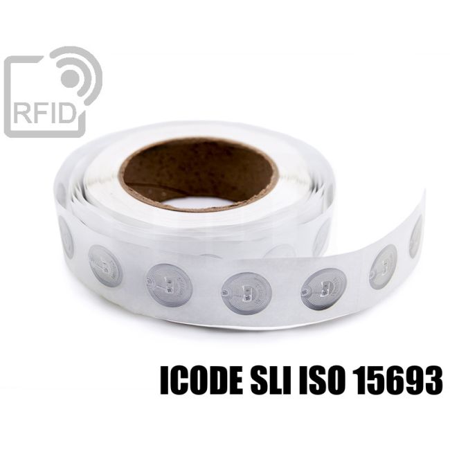 EH02C11 Etichette 30 mm diam. RFID trasparente NFC ICode SLI iso 15693 swatch