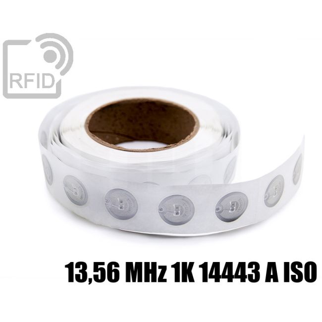 EH02C23 Etichette 30 mm diam. RFID trasparente 13