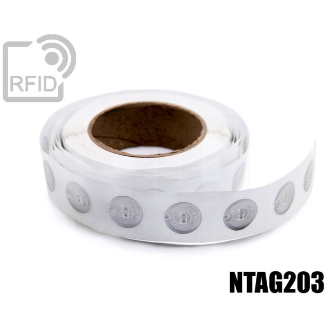 EH02C35 Etichette 30 mm diam. RFID trasparente NFC Ntag203 swatch