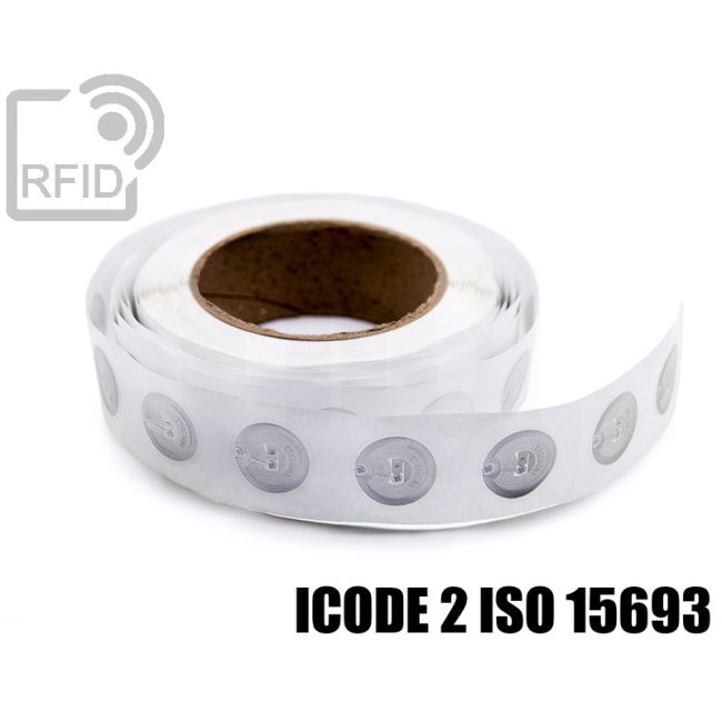 EH02C51 Etichette 30 mm diam. RFID trasparente ICode 2 iso 15693 swatch