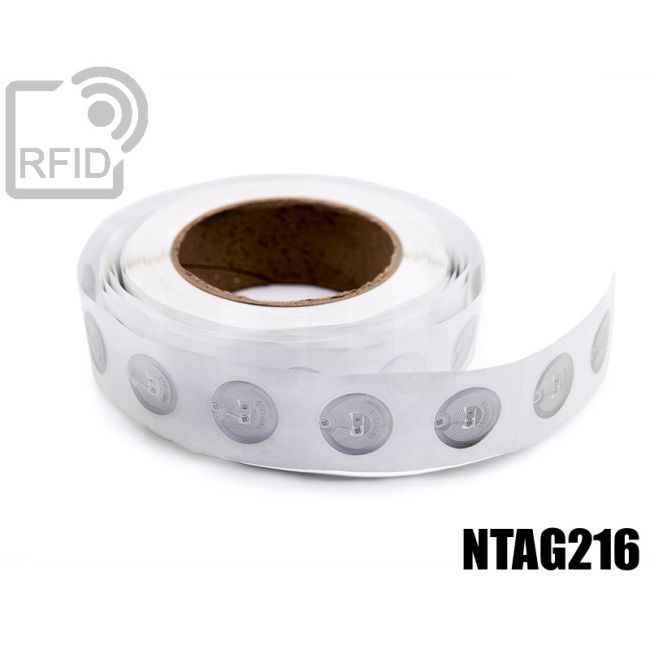 EH02C68 Etichette 30 mm diam. RFID trasparente NFC ntag216 swatch