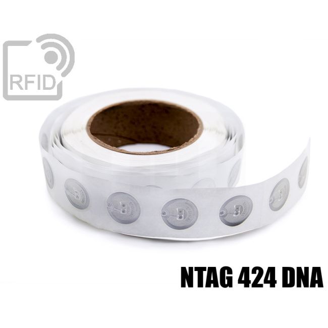 EH02C88 Etichette 30 mm diam. RFID trasparente NFC ntag 424 DNA swatch