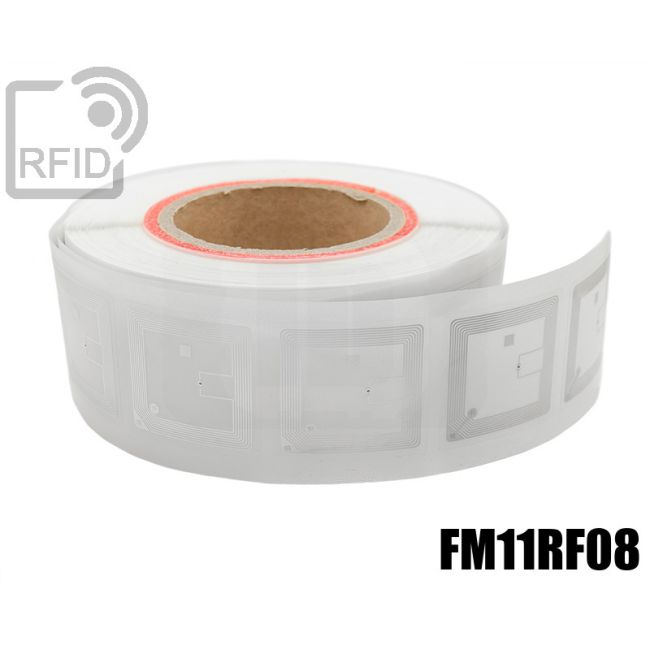 EH03C07 Etichette 50 x 50 mm RFID trasparente FM11RF08 swatch