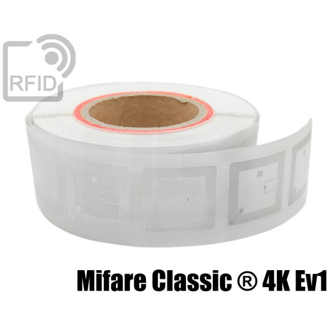 EH03C09 Etichette 50 x 50 mm RFID trasparente Mifare Classic ® 4K Ev1 thumbnail