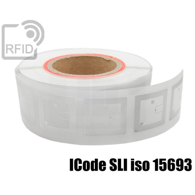 EH03C11 Etichette 50 x 50 mm RFID trasparente NFC ICode SLI iso 15693 thumbnail