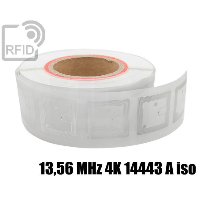 EH03C45 Etichette 50 x 50 mm RFID trasparente 13