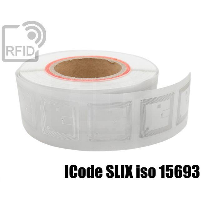 EH03C53 Etichette 50 x 50 mm RFID trasparente ICode SLIX iso 15693 thumbnail