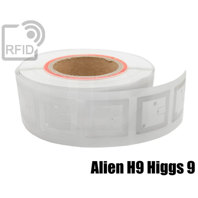 EH03C63 Etichette 50 x 50 mm RFID trasparente Alien H9 Higgs 9 thumbnail