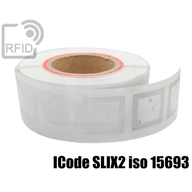 EH03C85 Etichette 50 x 50 mm RFID trasparente NFC ICode SLIX2 iso 15693 thumbnail