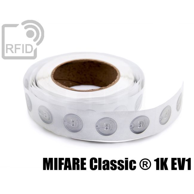 EH04C08 Etichette 25 mm diam. RFID trasparente Mifare Classic ® 1K Ev1 swatch