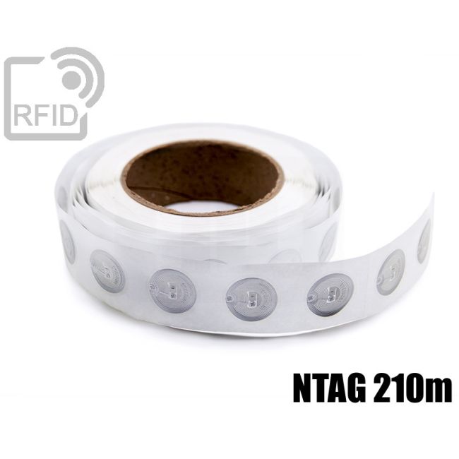 EH04C78 Etichette RFID trasparente Diam.25 mm NFC NTAG 210m thumbnail