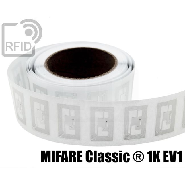 EH05C08 Etichette 40 x 25 mm RFID trasparente Mifare Classic ® 1K Ev1 swatch