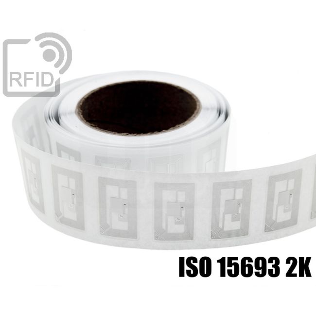 EH05C24 Etichette 40 x 25 mm RFID trasparente NFC ISO 15693 2K swatch