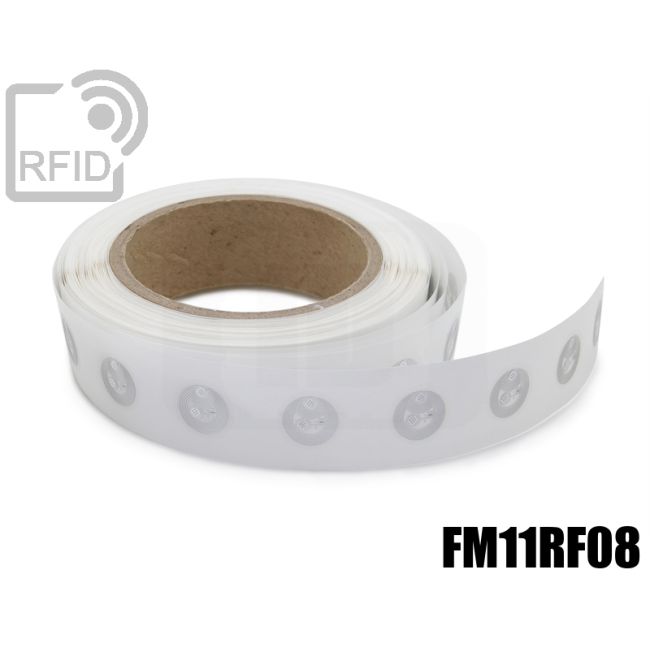 EH19C07 Etichette 18 mm diam. RFID trasparente FM11RF08 thumbnail