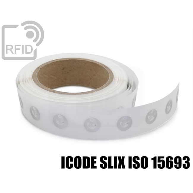 EH19C53 Etichette 18 mm diam. RFID trasparente ICode SLIX iso 15693 swatch