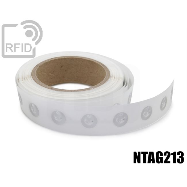 EH19C67 Etichette 18 mm diam. RFID trasparente NFC ntag213 swatch