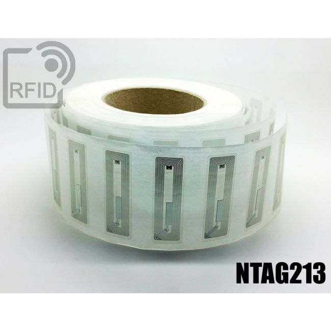 EH20C67 Etichette 56 x 18 mm RFID trasparente NFC ntag213 swatch