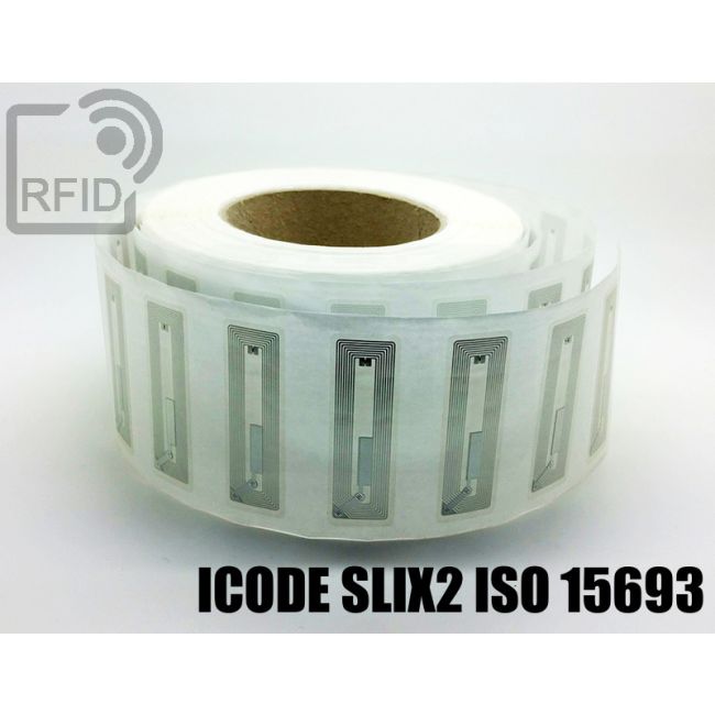 EH20C85 Etichette 56 x 18 mm RFID trasparente NFC ICode SLIX2 iso 15693 swatch