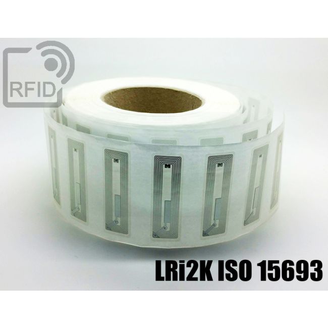 EH20C86 Etichette 56 x 18 mm RFID trasparente LRi2K ISO 15693 swatch