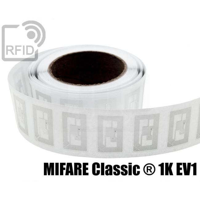 EH22C08 Etichette 21 x 12 mm RFID trasparente Mifare Classic ® 1K Ev1 swatch