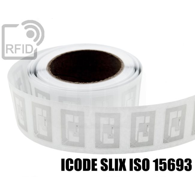 EH22C53 Etichette 21 x 12 mm RFID trasparente ICode SLIX iso 15693 swatch