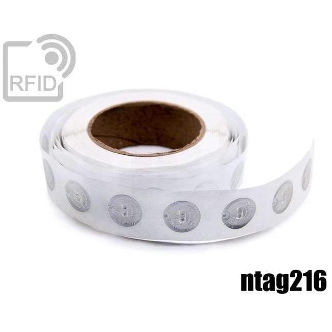 EH23C68 Etichette 38 mm diam RFID trasparente NFC ntag216 swatch