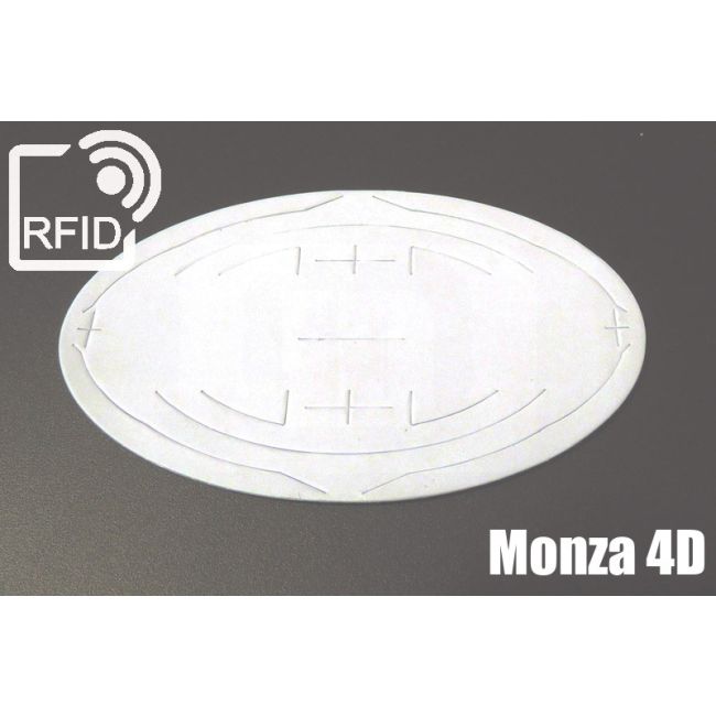 ES01C31 Etichette 110 x 66 mm RFID ovali antitamper Monza 4D swatch