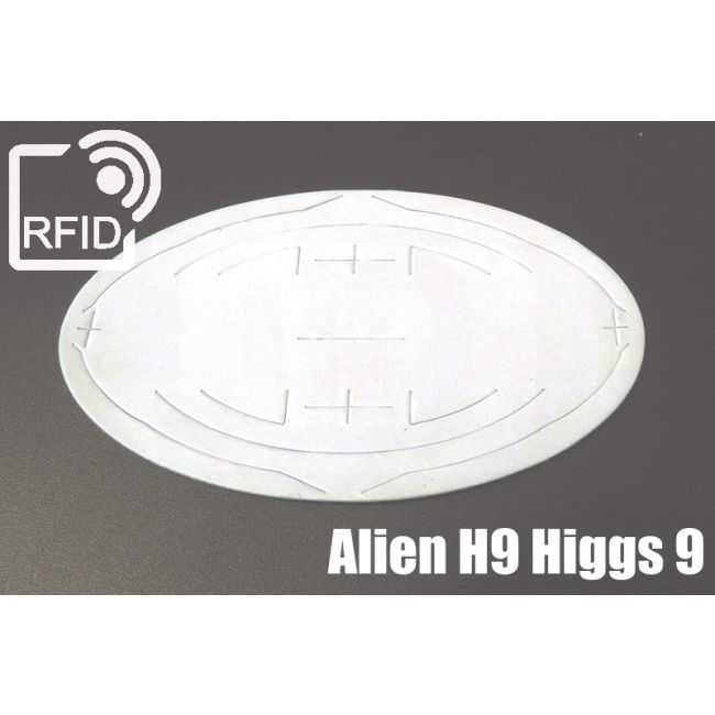 ES01C63 Etichette 110 x 66 mm RFID ovali antitamper Alien H9 Higgs 9 swatch