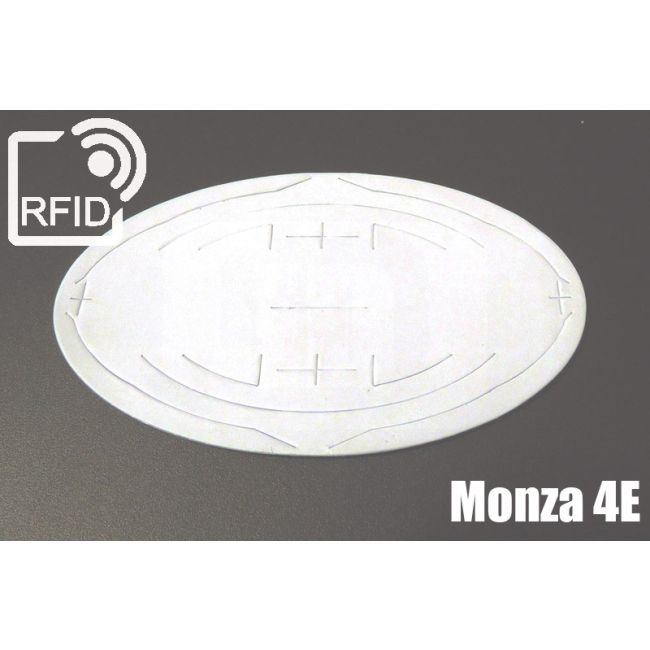 ES01C69 Etichette 110 x 66 mm RFID ovali antitamper Monza 4E swatch