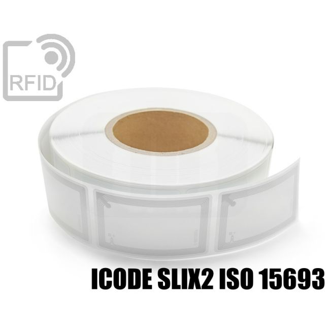 ES06C85 Etichette 49 x 81 mm RFID per biblioteche NFC ICode SLIX2 iso 15693 swatch