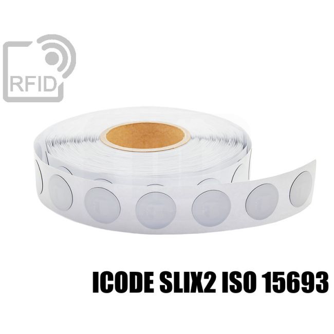 ES18C85 Etichette 35 mm diam. RFID antimetallo NFC ICode SLIX2 iso 15693 swatch