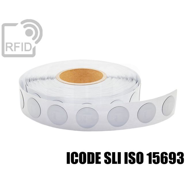 ES19C11 Etichette 18 mm diam. RFID antimetallo NFC ICode SLI iso 15693 swatch